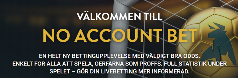 Nytt spelbolag i Sverige - No Account Bet